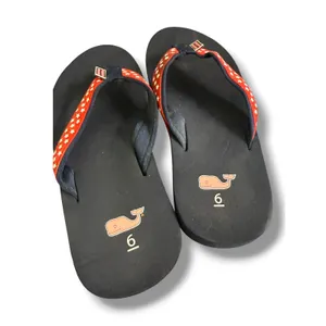 Vineyard Vines Womens Patriotic Star‎ Print Flip Flops Navy Red 6 Beach Sandals thumbnail 2