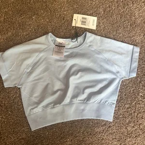 AYBL Light Blue Cropped Short-Sleeve thumbnail 1