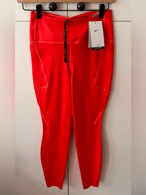 Nike Swift Dri-FIT Running Leggings Red High Rise 7/8 Length Women’s Small NWT thumbnail 14