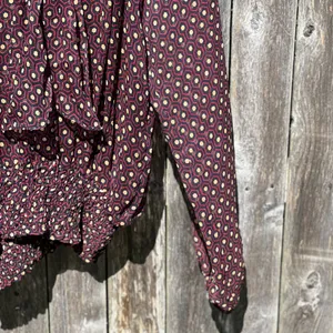 Free People black combo self Tie Blouse thumbnail 4