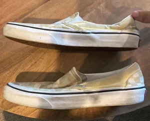Vans Yellow and White Checkered Slip-Ons thumbnail 1