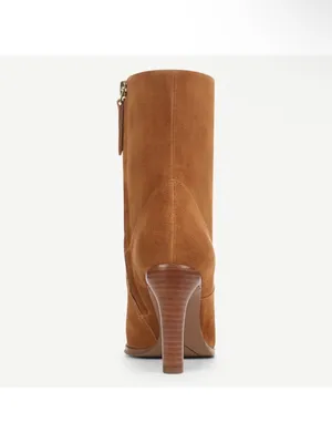 Franco Sarto "Appia" saddle Brown Suede Heeled dress Boots bootie NIB 8.5 thumbnail 6