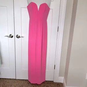 Amanda Uprichard Cherri Crepe Plunging Sweetheart Gown thumbnail 2