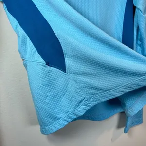 Saucony Athletic 1/4 Zip Pullover Shirt Blue Running Reflective Zip Pocket Small thumbnail 10