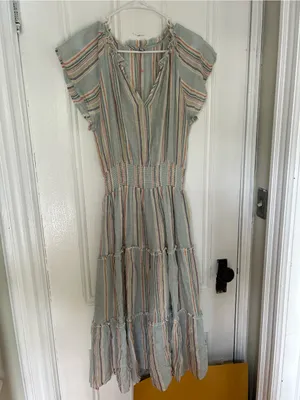 Rails Multicolor Striped‎ amellia cotton Midi Dress small sag harbour linen cott thumbnail 2