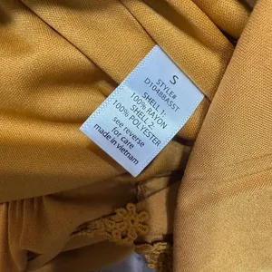 ACTIVE USA Mustard Yellow Crochet Trim Maxi Dress Spaghetti‎ Straps boho casual thumbnail 5