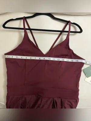 Halara Breezeful Backless, Side Zipper Sleeveless Wide Leg Jumpsuit Deep Plum L thumbnail 10