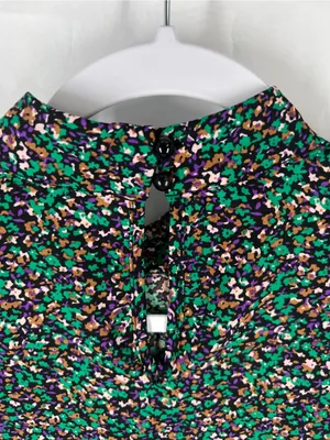 AX Paris Floral High Neck‎ Balloon Sleeve Blouse Size 6 NWT thumbnail 7
