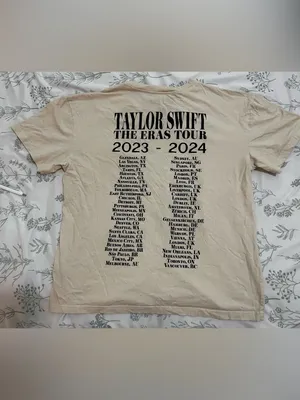Taylor Swift The Eras Tour Collage Concert Tee Ecru Sz XL Like New thumbnail 6