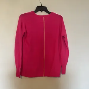 Lilly Pulitzer Hot Pink Vneck Cashmere Side Slit Sweater thumbnail 7