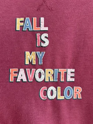 C&C California “Fall Is My Favorite Color” Maroon Sweatshirt, Size Medium thumbnail 4