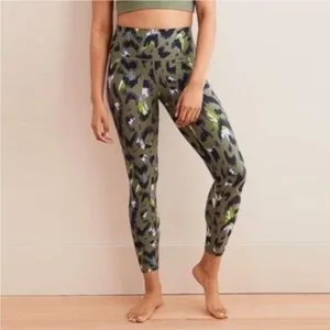 Aerie High-waisted Move 7/8‎ Leggings leopard purple green size XS thumbnail 10