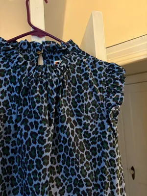 Cheetah Blouse Blue Size L thumbnail 2