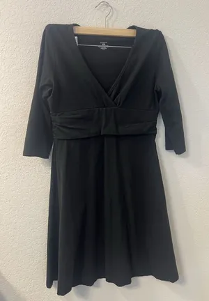 Patagonia Long‎ Sleeve Margot Dress Medium Black thumbnail 1