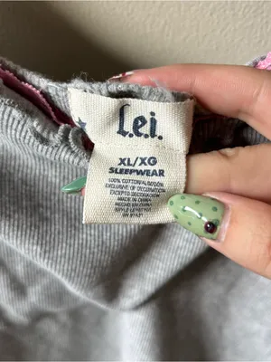 Lei Grey Y2K Sleep Mini Dress Gray Size XL thumbnail 5