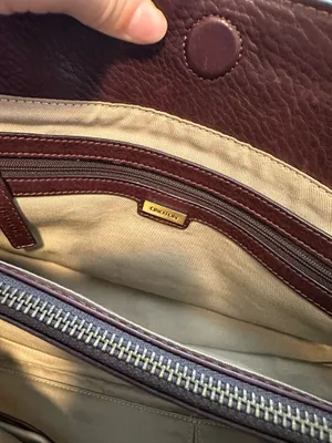 Vintage Y2K style Oroton Classic Women's Leather Bag - Burgundy/Maroon thumbnail 4