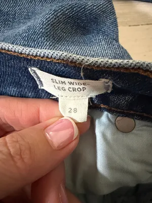 Madewell Slim Wide Leg Crop Jeans Size 28 thumbnail 9
