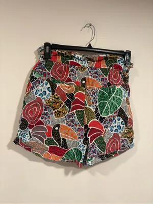 Farm Rio x Anthropologie Multi Color Toucan Jungle Patchwork Swing Shorts thumbnail 5