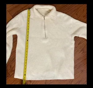 Toppies Cream Oversized sweater with zip-up collar - Size medium thumbnail 8
