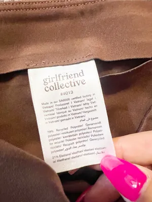 girlfriend collective Chocolate High-Waist Bike Shorts thumbnail 5