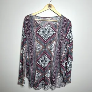 Lucky Brand Tapestry Print Tunic Top thumbnail 4