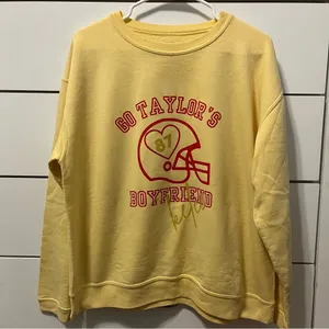 Taylor Swift Go Boyfriend Travis Kelce Football Crewneck Sweatshirt thumbnail 2