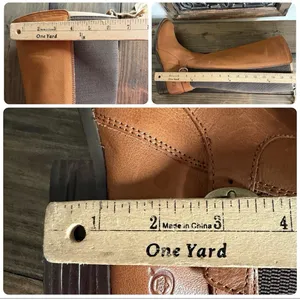 Born Campbell Equestrian Tall Riding Boots Cognac Leather 8.5 Brass Buckle Strap thumbnail 12