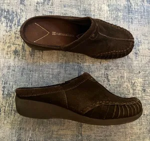 Naturalizer Brown Suede Leather Keenan Mule Clogs Size 7 thumbnail 1