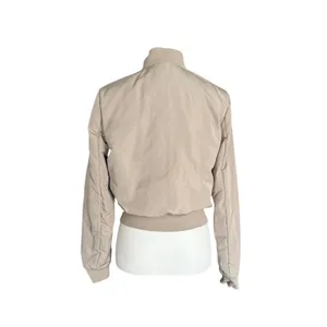 ALO Yoga Off Duty Bomber Jacket Small Gravel Taupe Down Puffer Cropped Womens thumbnail 4