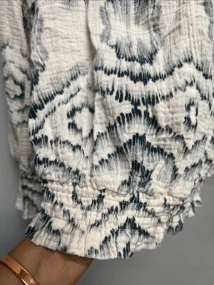 Anthropologie Porridge Long-Sleeve Gauze Smocked Top thumbnail 6