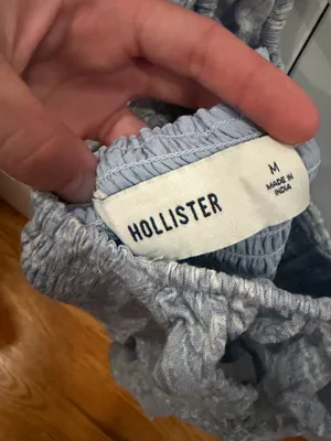 Hollister Light Blue Babydoll Floral Top thumbnail 3
