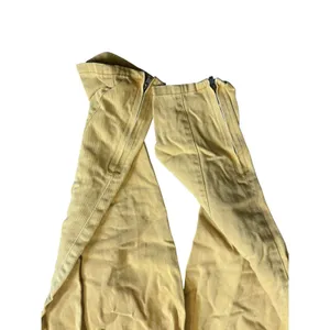Vintage 80s 90s Esprit Sport Mustard Yellow Overalls Suspender Pants Zip Ankle M thumbnail 6