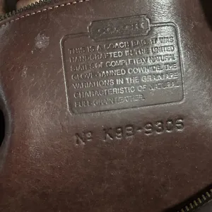 Coach Vintage Bleeker Brown Leather Tote Bag Zip closure thumbnail 7