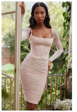 NEW HOUSE OF CB Freyja Crystal Gathered Corset Dress Size Small thumbnail 14