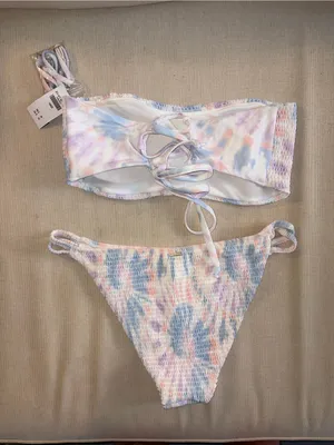 Hollister Pastel Tie-Dye Strapless Bikini Set thumbnail 2