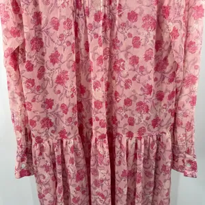 Free People Dress Womens Medium NEW See It Through Pink Boho Maxi Sheer NWOT thumbnail 9