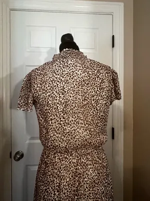 Leopard print midi dress Brown Size XS thumbnail 4