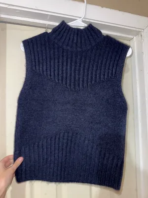 Steve Madden Navy Sweater Vest thumbnail 1