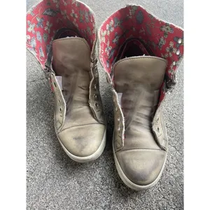 Le Crown Handmade in Italy Distressed Leather Convertible High Low Sneakers 37 thumbnail 12