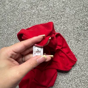 Women's Red Short Sleeve Bodysuit thumbnail 3