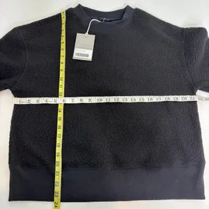 Everlane Renew Fleece Oversized Black Crewneck Pullover Sweater S thumbnail 8