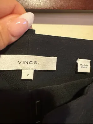 Vince black high rise waist career office business casual trouser pants 2 thumbnail 6