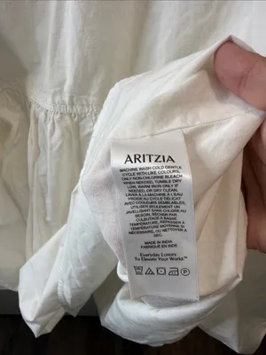 Aritzia Sunday Best Martine Poplin Skirt Tiered poplin maxi Skirt White L NWT thumbnail 8