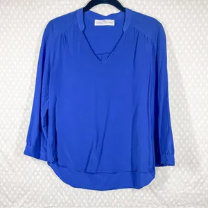 Amanda Uprichard Blue‎ Silk Top thumbnail 2