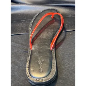 Universal Thread Womens Black‎ Red Jelly Strap Thong Flip Flop Sandals Size 8 thumbnail 7