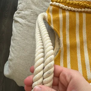 Yellow and White Beach Tote Bag thumbnail 3