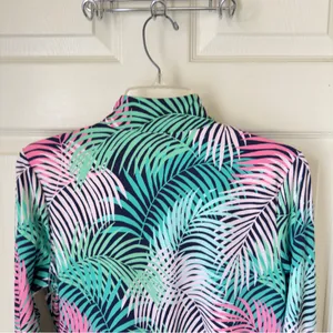Tommy‎ Bahama Medium Golf & Tennis Tropical Full Zip Jacket Vaporwave Miami Vice thumbnail 5