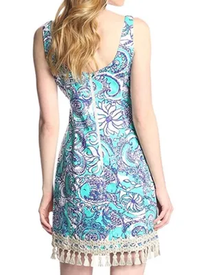 Lilly Pulitzer Eaton Shift Dress Tassel Montauk Seaside thumbnail 2