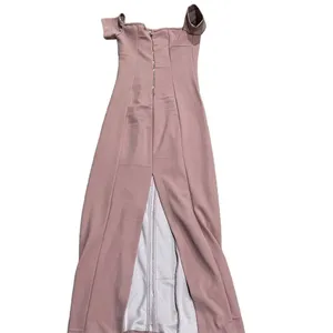 Zara Off-The-Shoulder Bodycon Midi Dress Powder Pink XS Party Cocktail Formal thumbnail 6