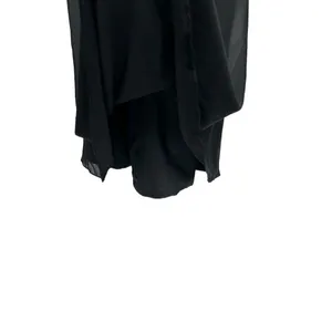 Lillian’s V Neck Faux Wrap Beaded Banding Waist Black Formal Dress Gown Size 6 thumbnail 9
